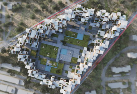 نمای مجتمع گلستان از بالا