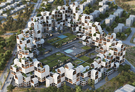 نمای مجتمع گلستان از روبرو