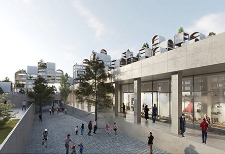 نمایی از معابر داخلی مجتمع گلستان